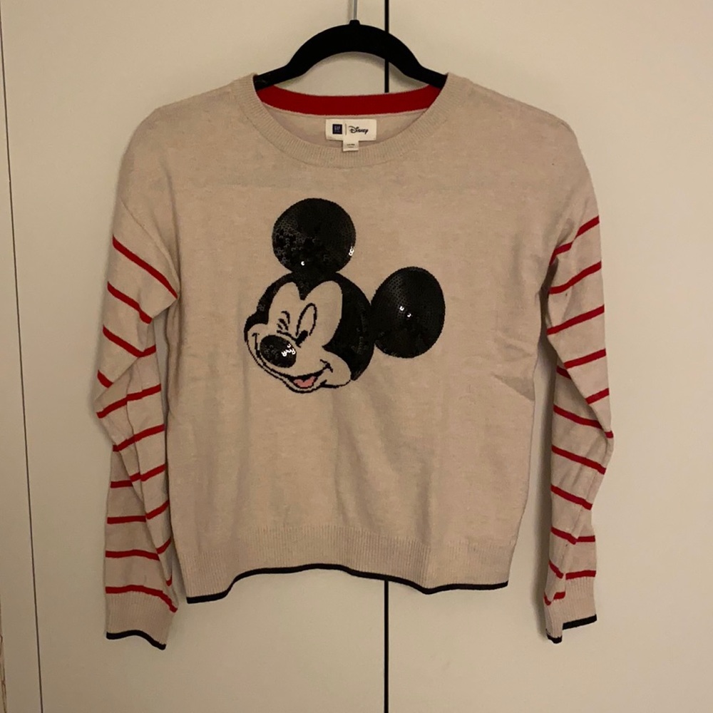 Gap Kids Mickey Mouse Striped Sweater